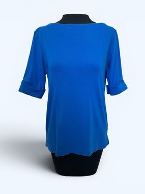 Karen Scott Women’s Short Sleeved Blue Top